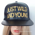 Leather Fashion Sport Cap Embroidered Leather Hat Urban Fashion Hat